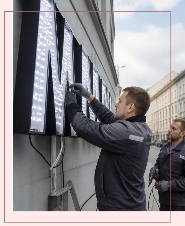 Изготовление и монтаж светодиодных LED вывесок в Валуйках