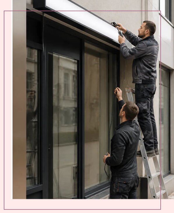 Изготовление и монтаж тонких световых вывесок в Валуйках
